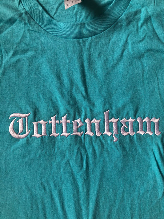 Tottenham Light blue LONG SLEEVE WHITE TEXT