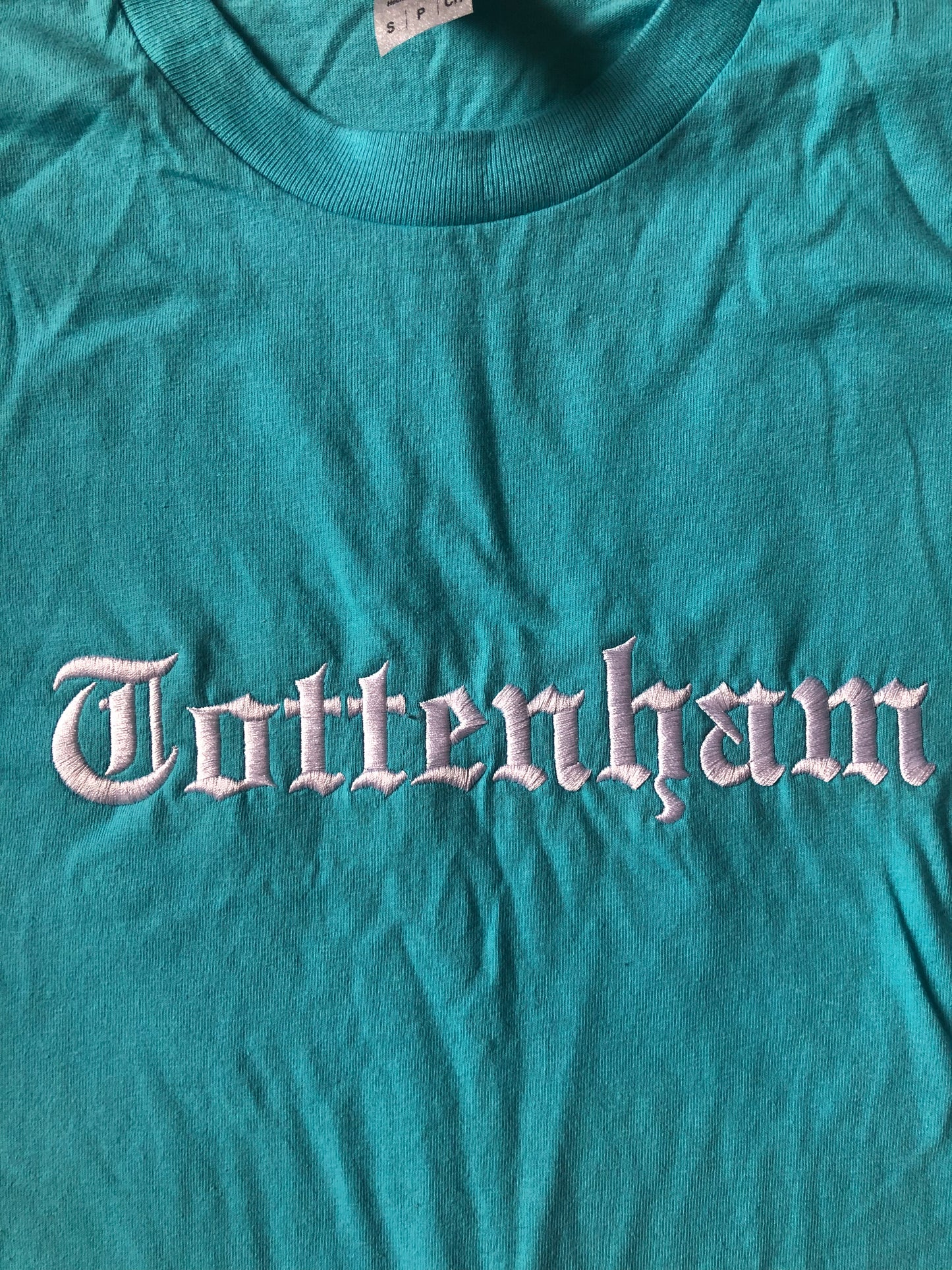 Tottenham Light blue LONG SLEEVE WHITE TEXT